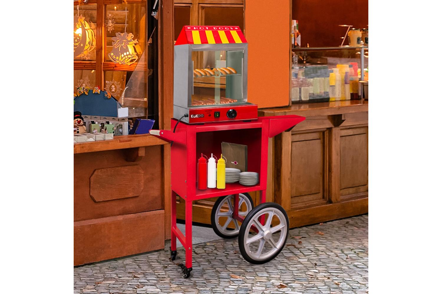 Monstershop 24228 - Kukoo Commercial Hot Dog Steamer & Cart-7