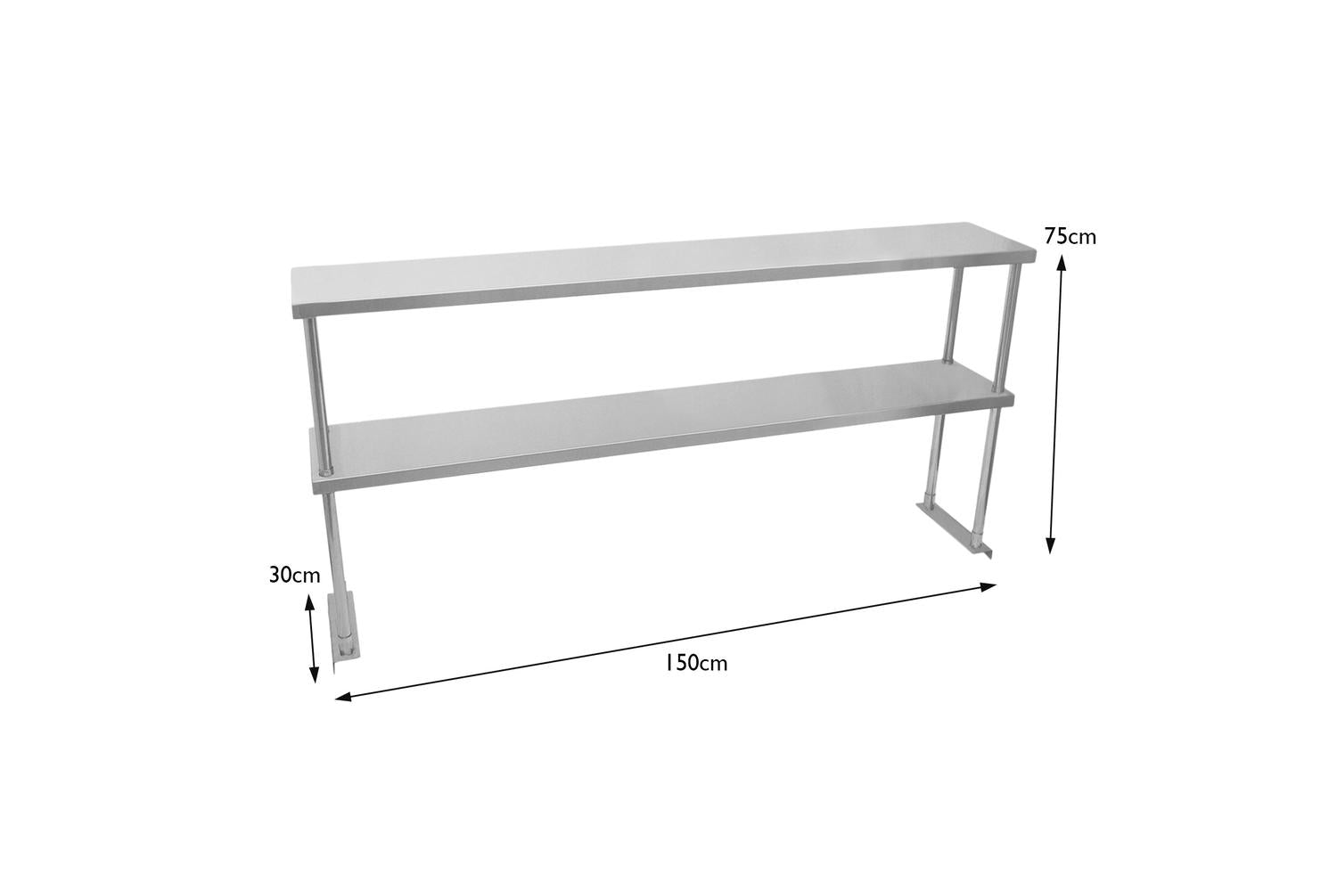 Monstershop 24899 - Kukoo Double Tier Steel Over-shelf 1500m-8
