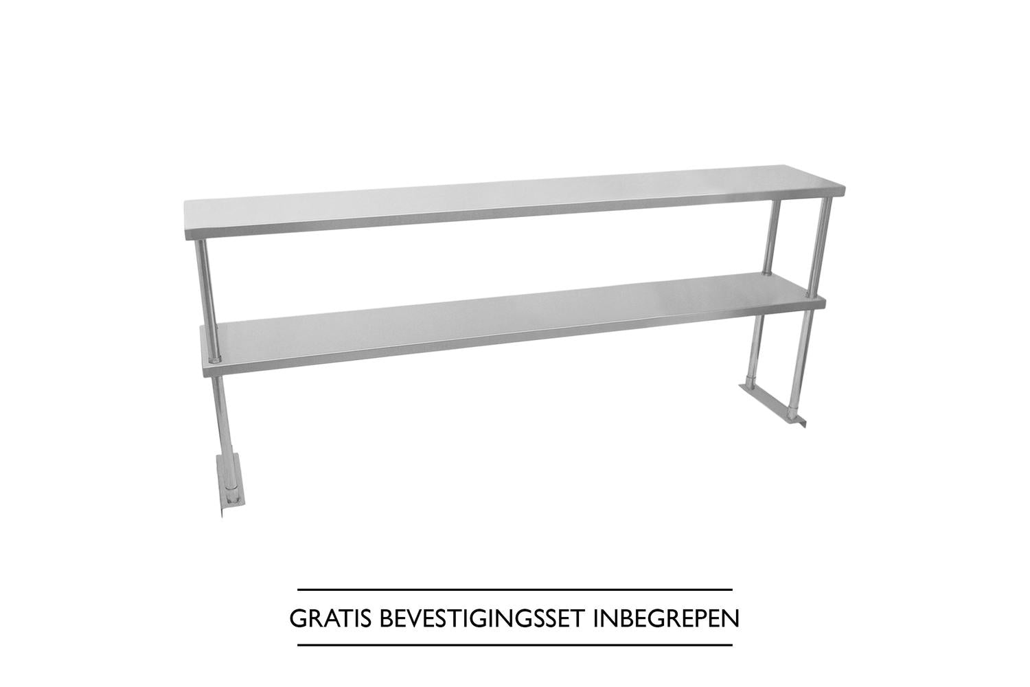 Monstershop 24901 - Kukoo Double Tier Steel Over-shelf 1800m-2
