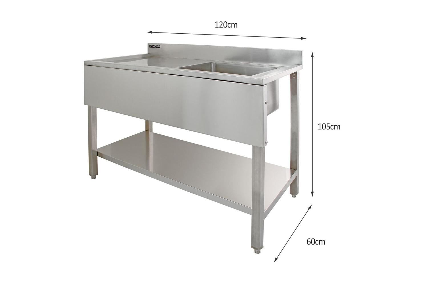 Monstershop 210933 - Kukoo Stainless Steel Catering Sink - L-4