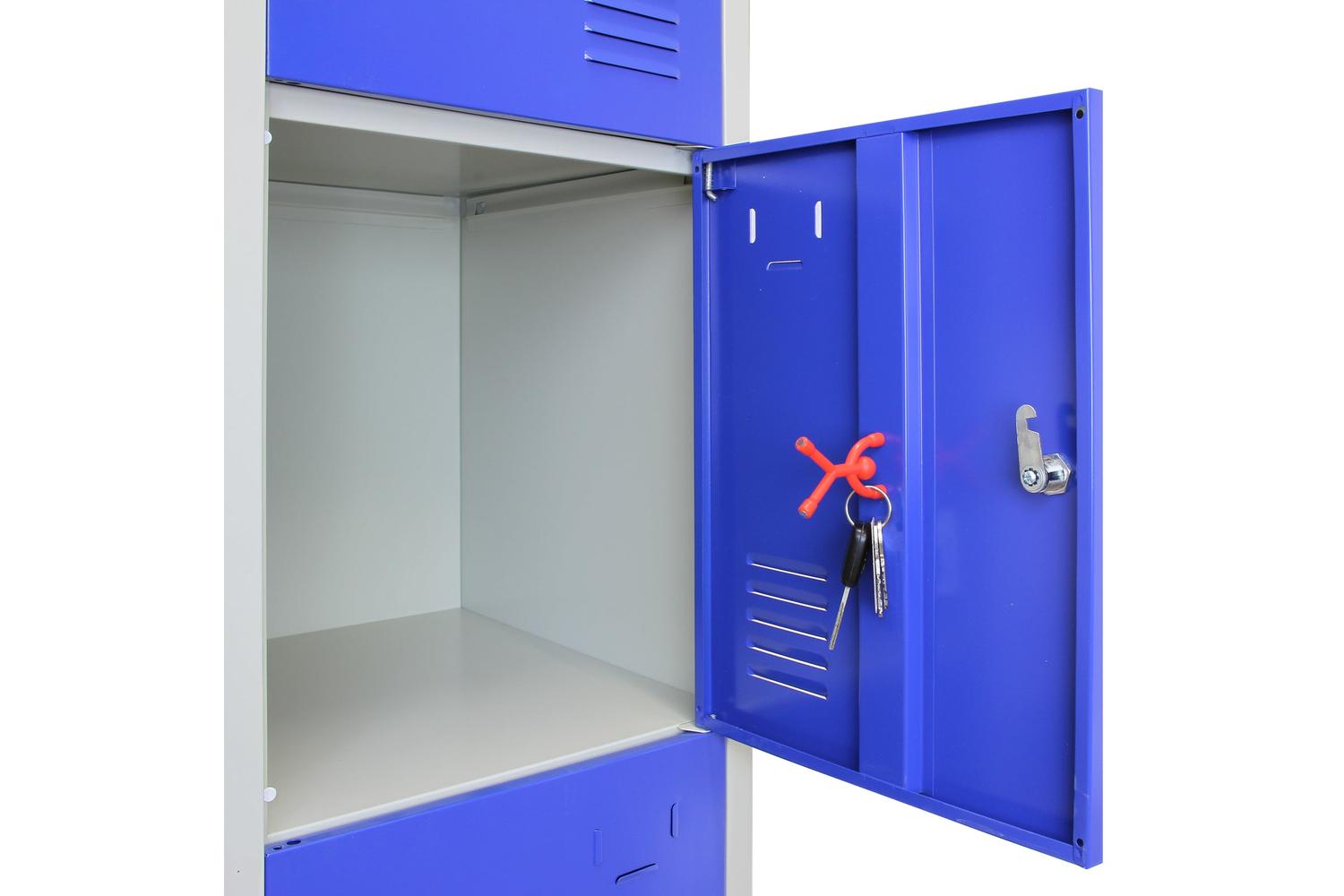 Monstershop 23981 - Metal Storage Lockers - Four Doors Flatp-8