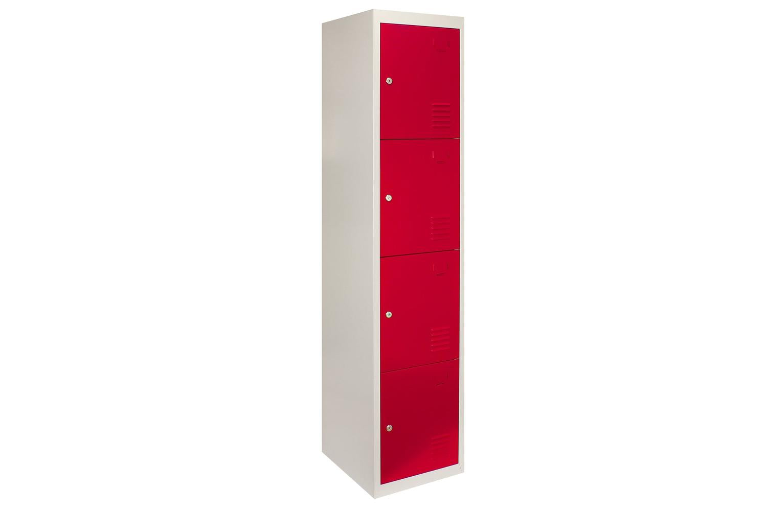 Monstershop 23464 - Metal Storage Lockers - Four Doors Red