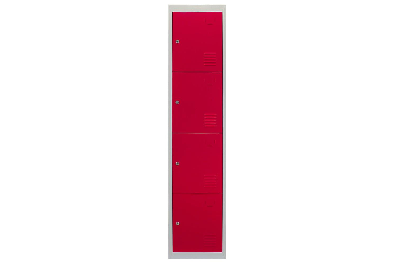 Monstershop 23464 - Metal Storage Lockers - Four Doors Red-2