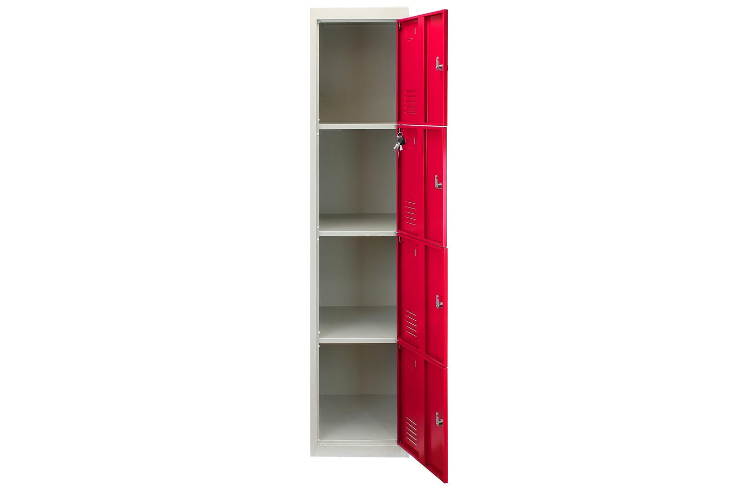 Monstershop 23464 - Metal Storage Lockers - Four Doors Red-4