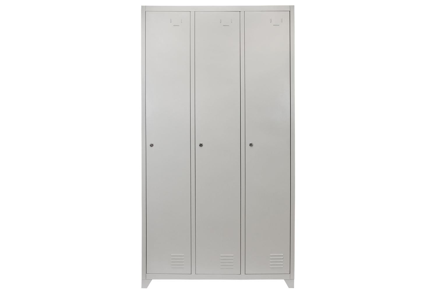 Monstershop 23467 - Metal Storage Lockers - Three Doors Grey-2
