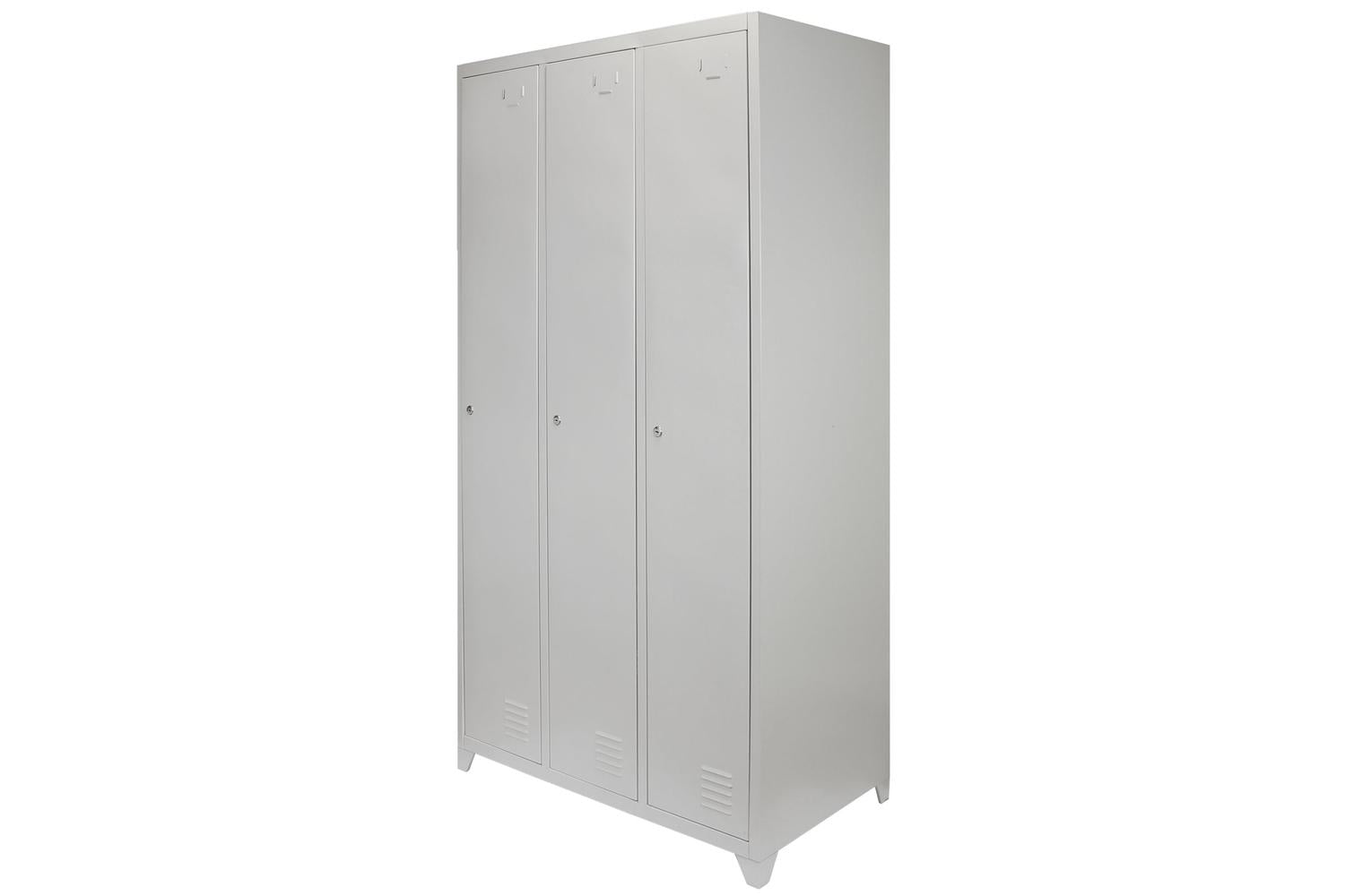 Monstershop 23467 - Metal Storage Lockers - Three Doors Grey-3