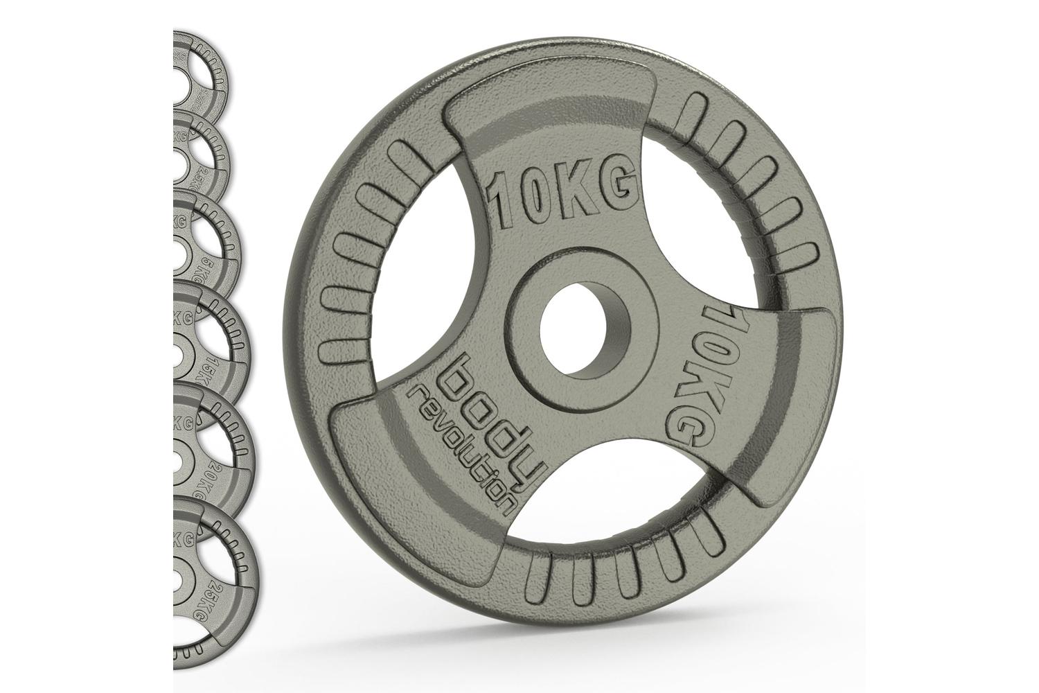 Olympic Tri Grip Cast Iron Weight Plates Pairs Sets 2 X 1.25kg-5