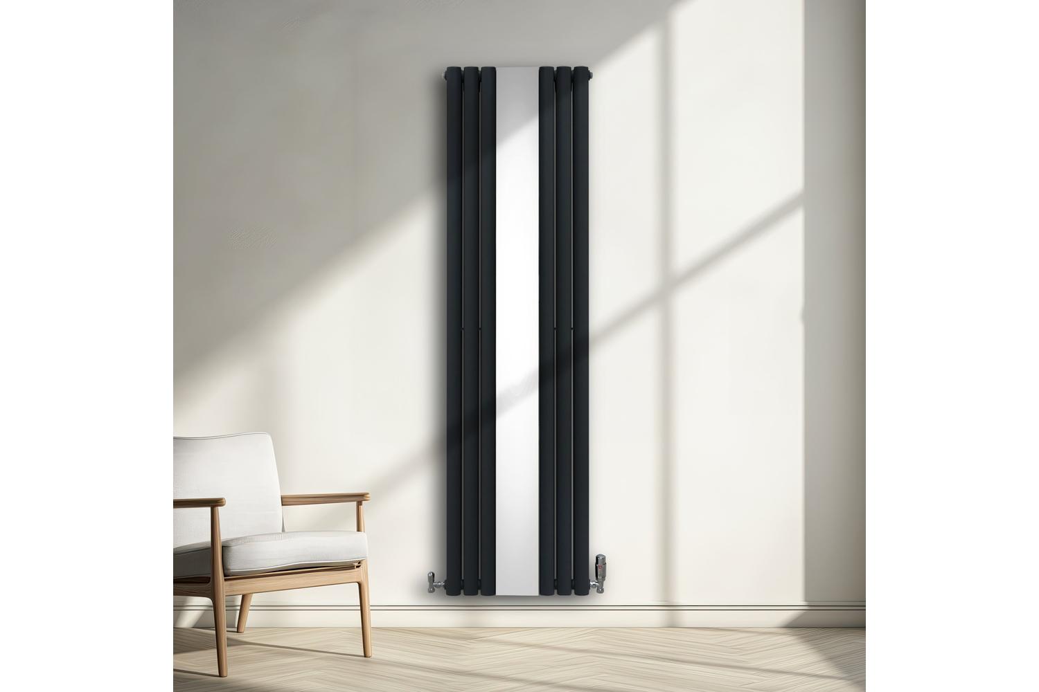 Monstershop 10726 - Oval Mirror Radiator & Valves - 1800mm X-3