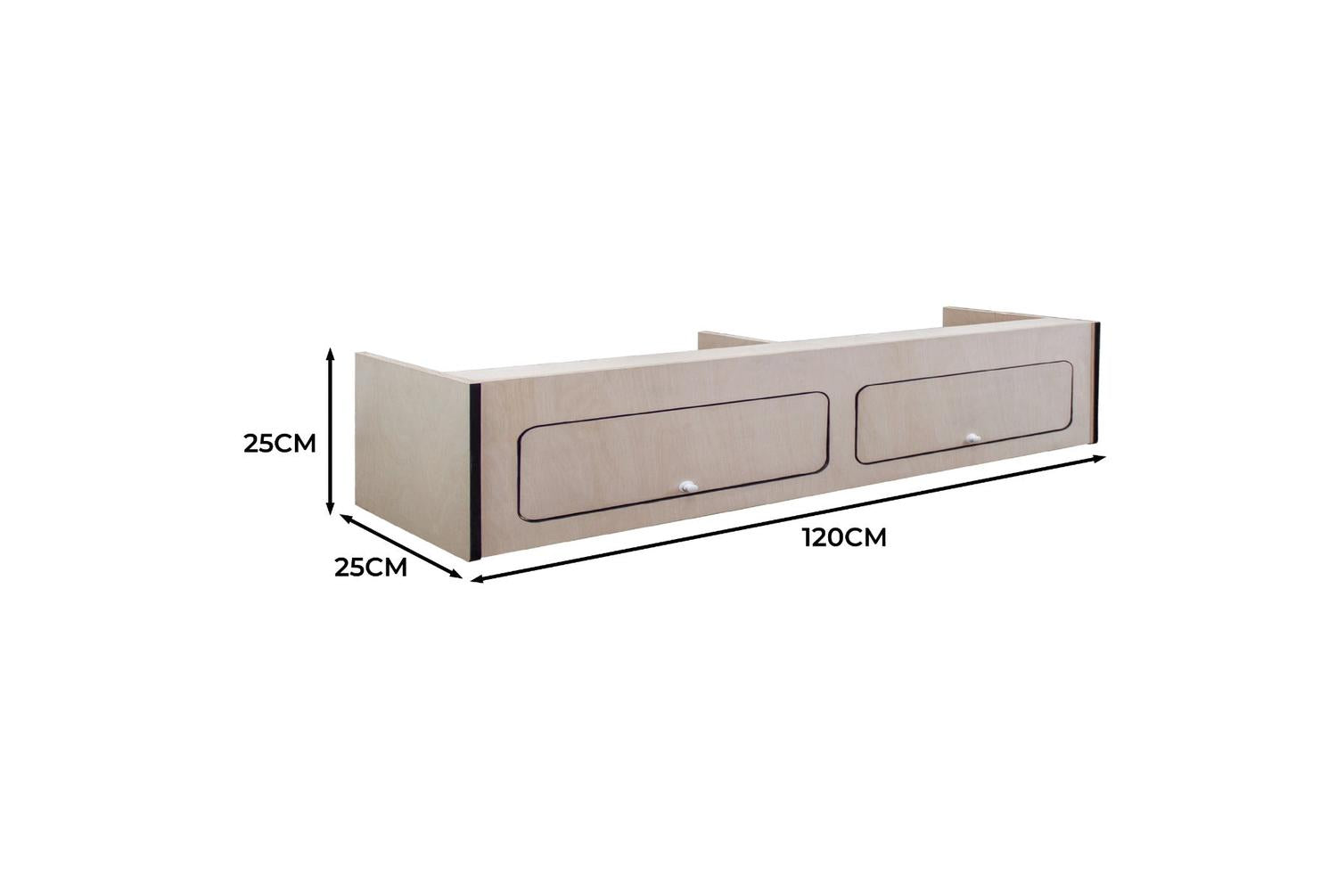 Monstershop 211137 - Overhead Camper Cabinet With Black Trim-5