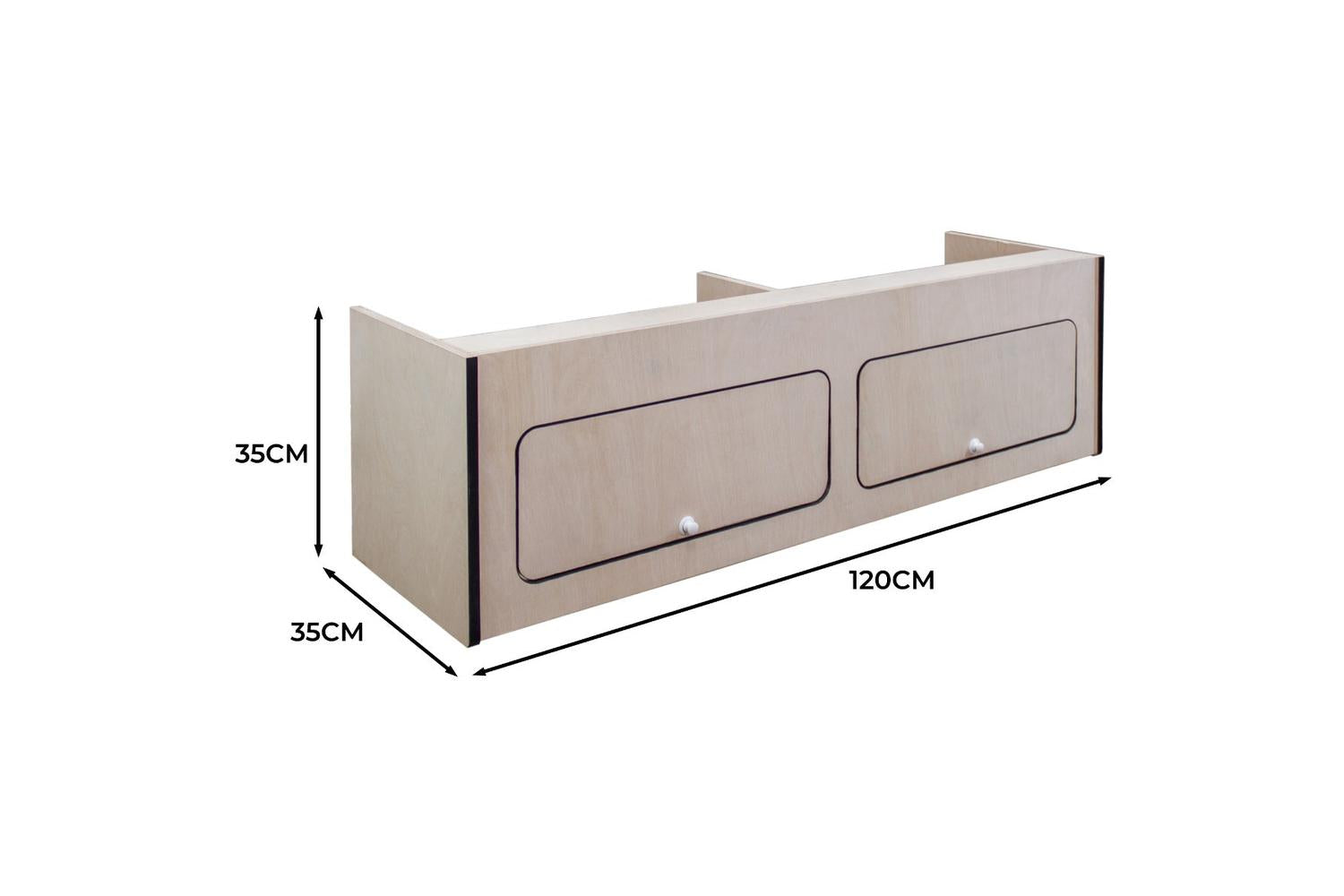 Monstershop 211136 - Overhead Camper Cabinet With Black Trim-5
