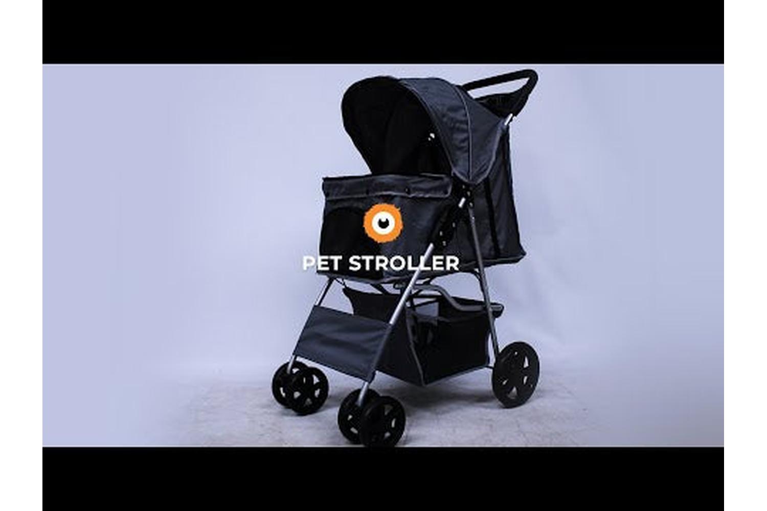 Monstershop 211883 - Pet Stroller With Rain Cover  Pink