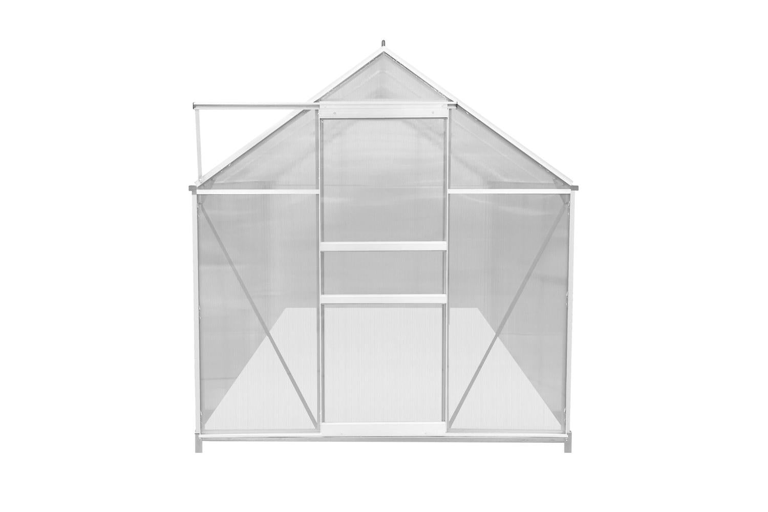 Monstershop 213473 - Polycarbonate Greenhouse 6ft X 10ft Wit-3