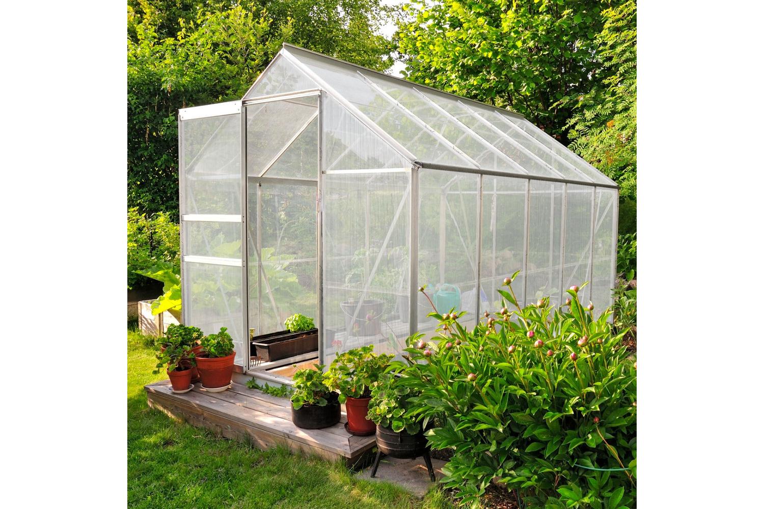 Monstershop 213471 - Polycarbonate Greenhouse 6ft X 8ft With-6