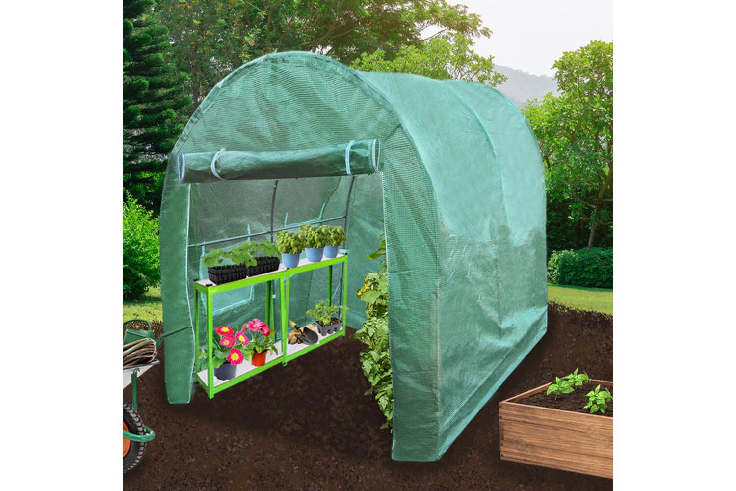 Monstershop 27948 - Polytunnel 19mm 2.5m X 2m With Racking-2