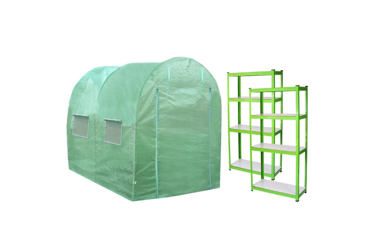 Monstershop 27952 - Polytunnel 25mm 3m X 2m With Racking