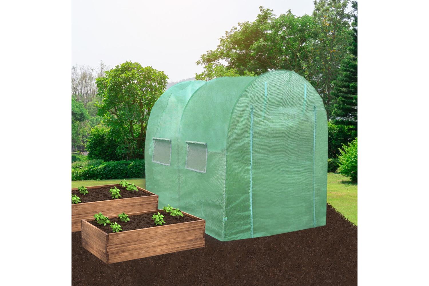 Monstershop 27952 - Polytunnel 25mm 3m X 2m With Racking-3