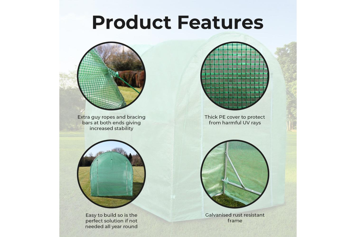 Monstershop 27249 - Polytunnel 25mm 4m X 2m-6