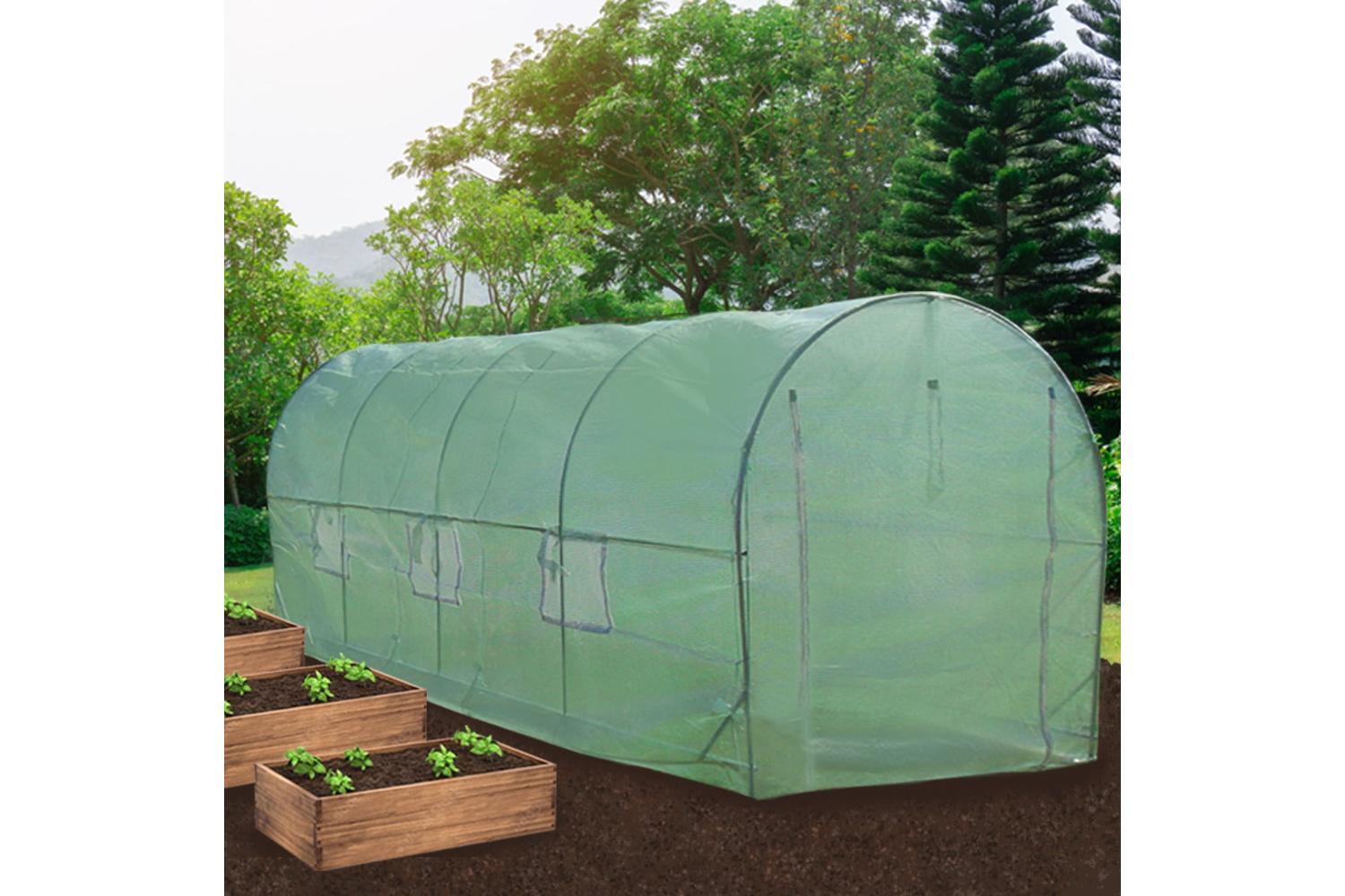 Monstershop 27954 - Polytunnel 25mm 6m X 3m With Racking-3