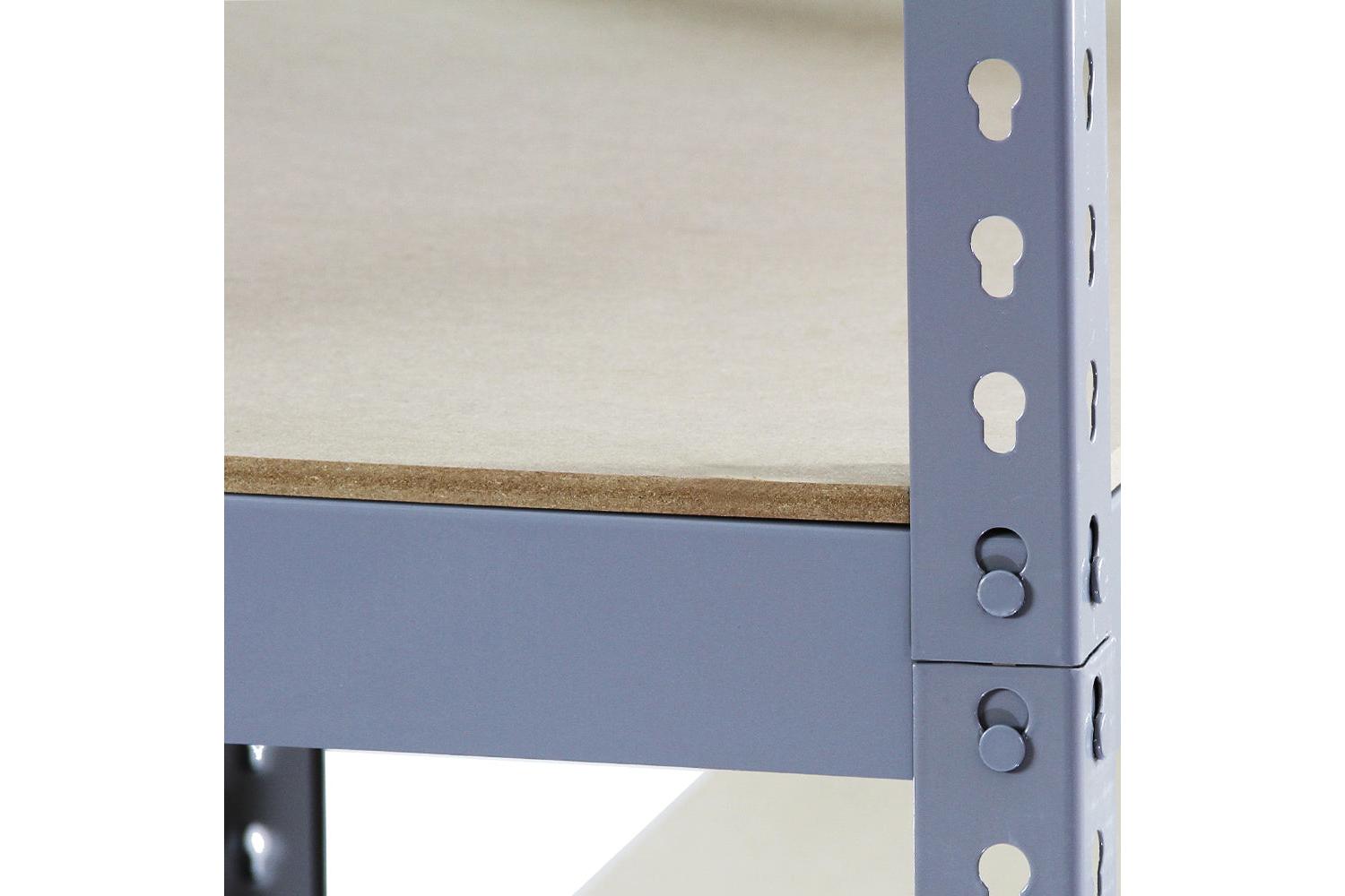 Monstershop 7005 - Q-rax Grey Metal Shelving Units - 120cm X-3