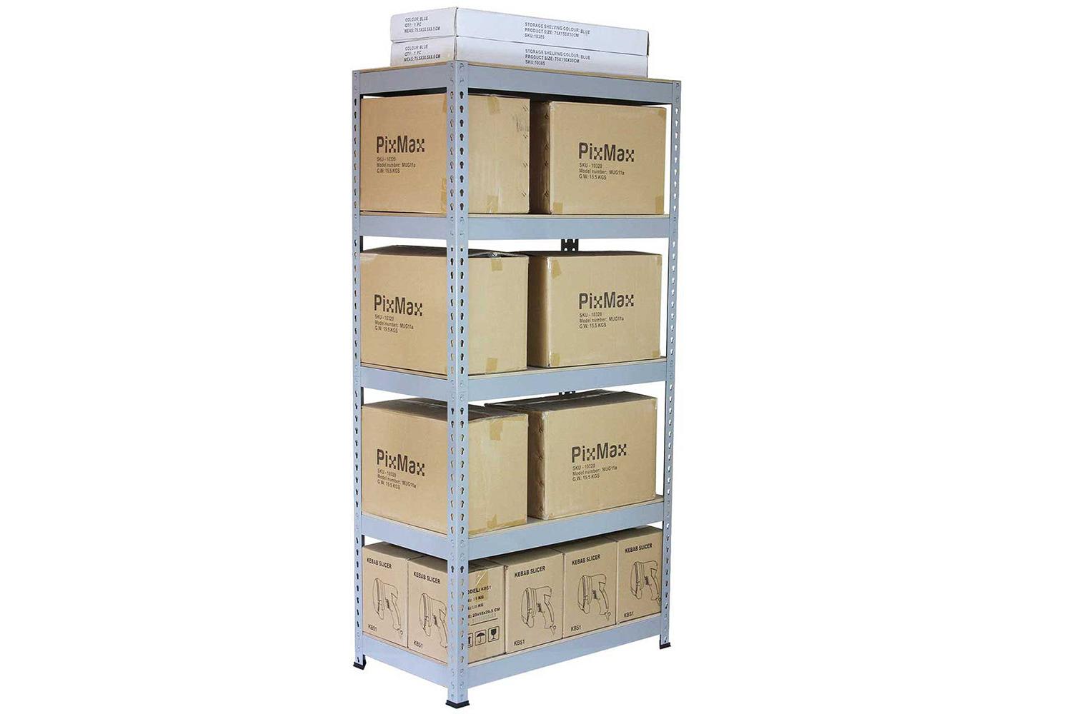 Monstershop 7000 - Q-rax Grey Shelving Units - 90cm X 180cm-2