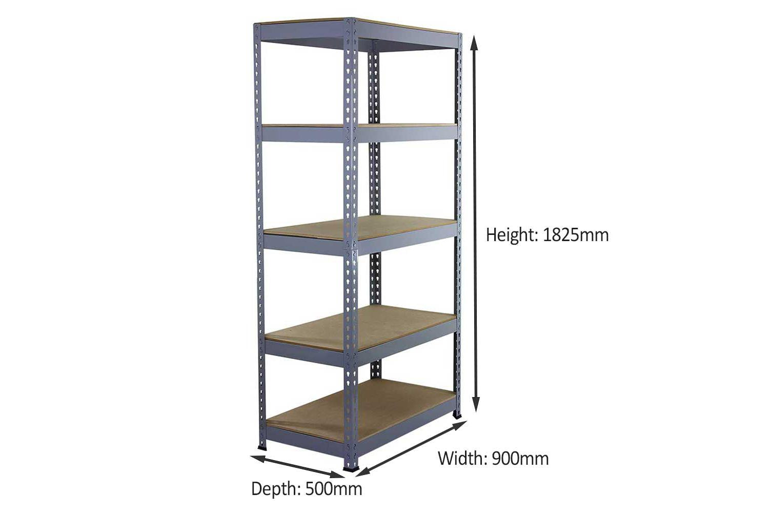 Monstershop 7000 - Q-rax Grey Shelving Units - 90cm X 180cm-5