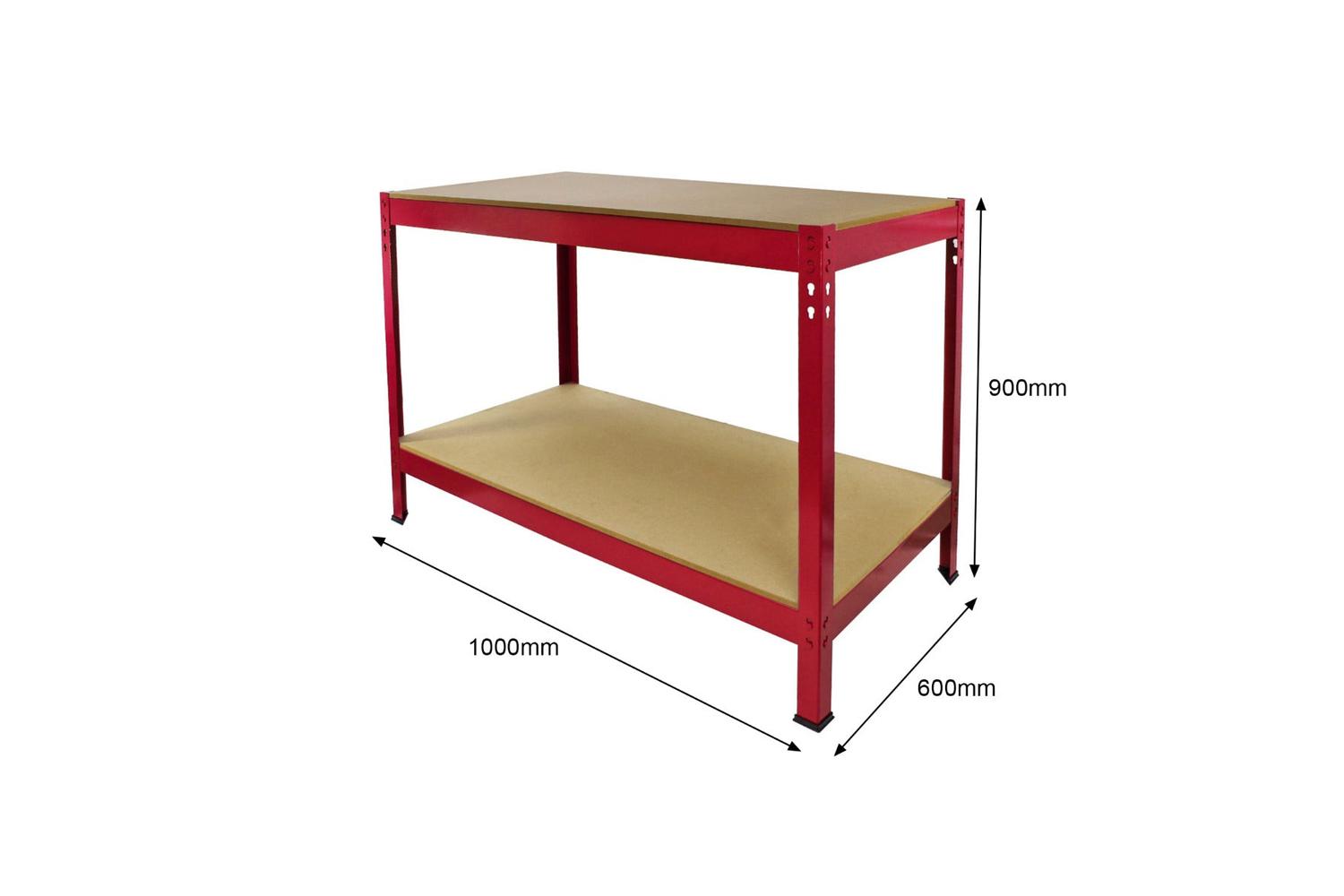 Monstershop 28791 - Q-rax Red Workbench 100cm-6