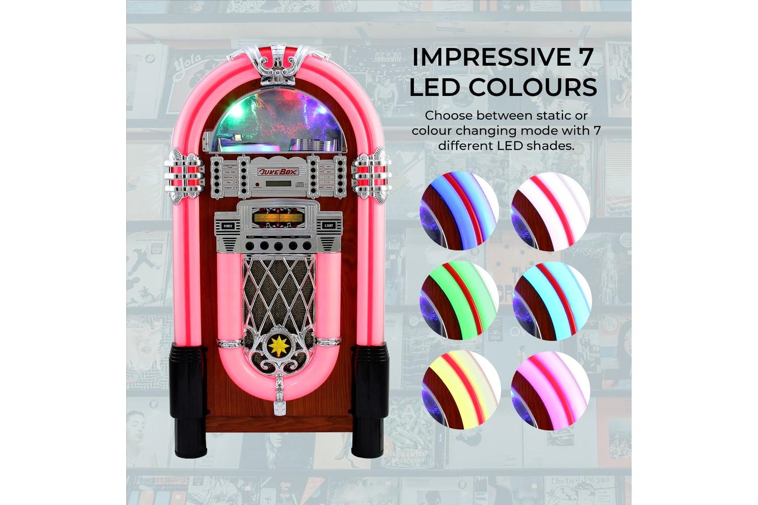 Monstershop 10667 - Retro Style Illuminated Jukebox Sound Sy-6