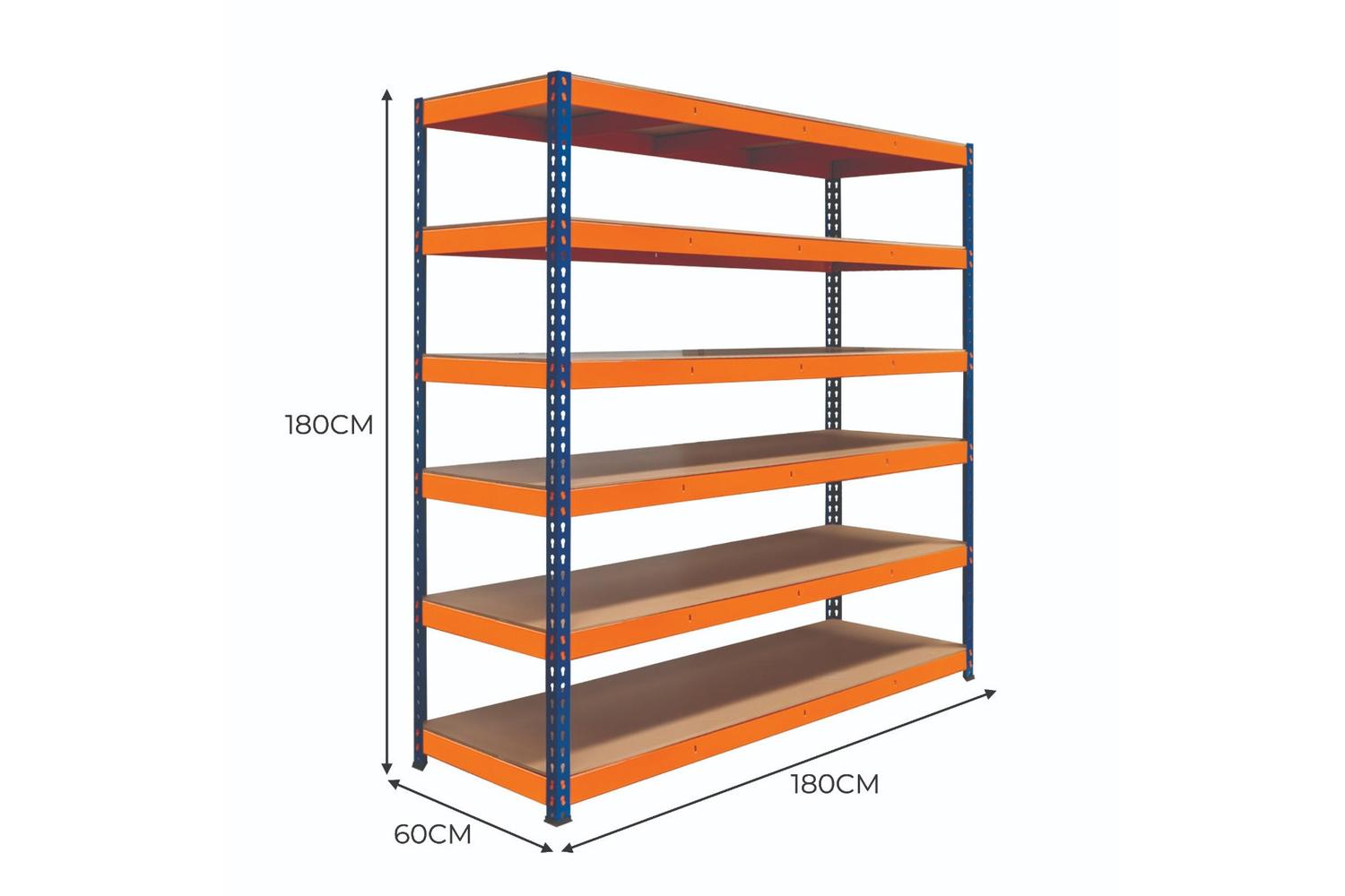 Monstershop 213162 - S-rax 6 Shelf Racking - 180cm X 180cm X-5