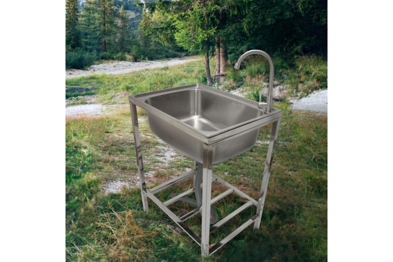 Monstershop 28720 - Stainless Steel Camping Sink - Portable-3