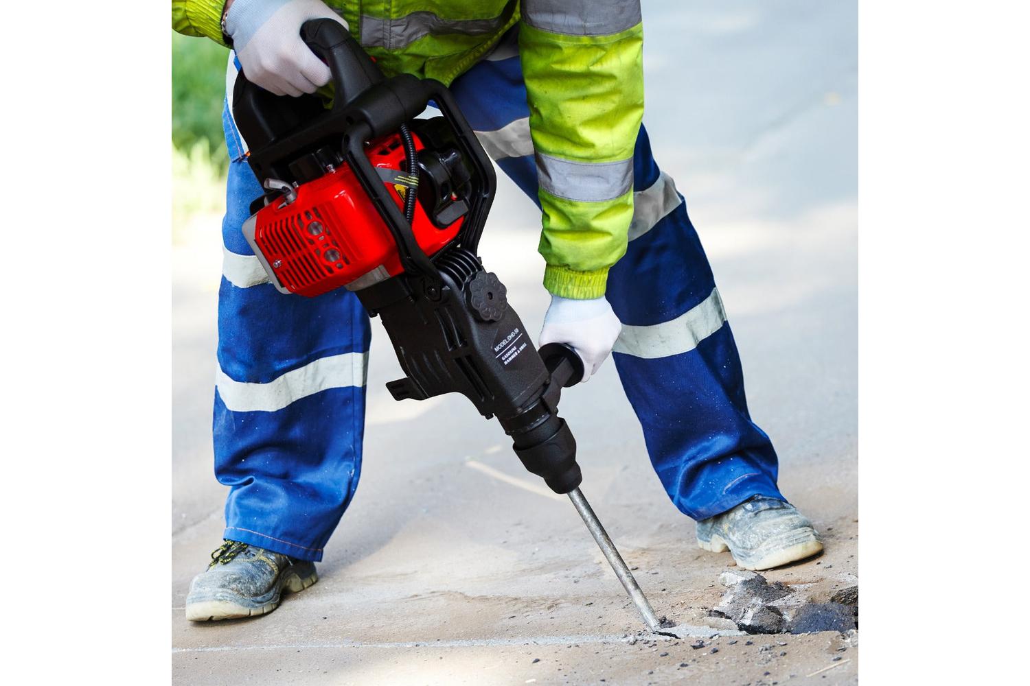 Monstershop 24813 - T-mech 2-stroke Petrol Hammer Drill-5