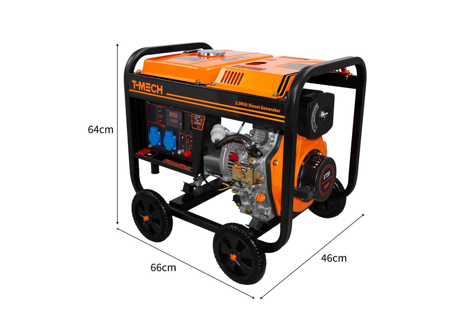 Monstershop 210410 - T-mech 2kva Portable Diesel Generator O-6