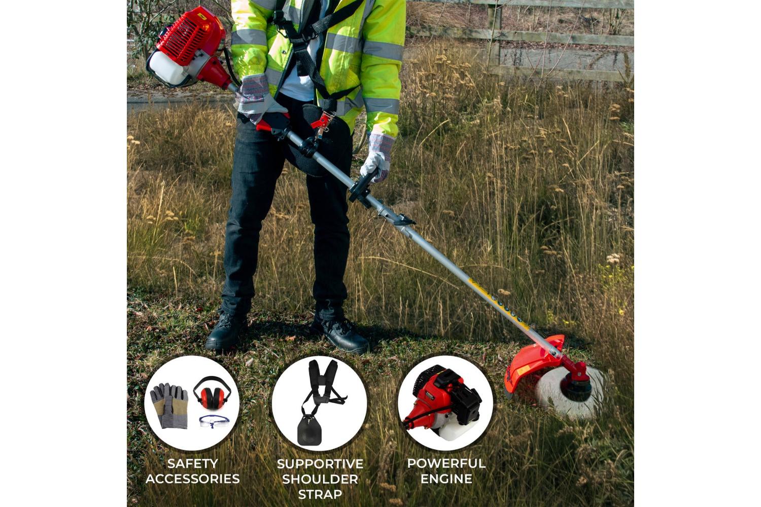 Monstershop 210984 - T-mech 5 In 1 52cc Petrol Garden Cutter-2