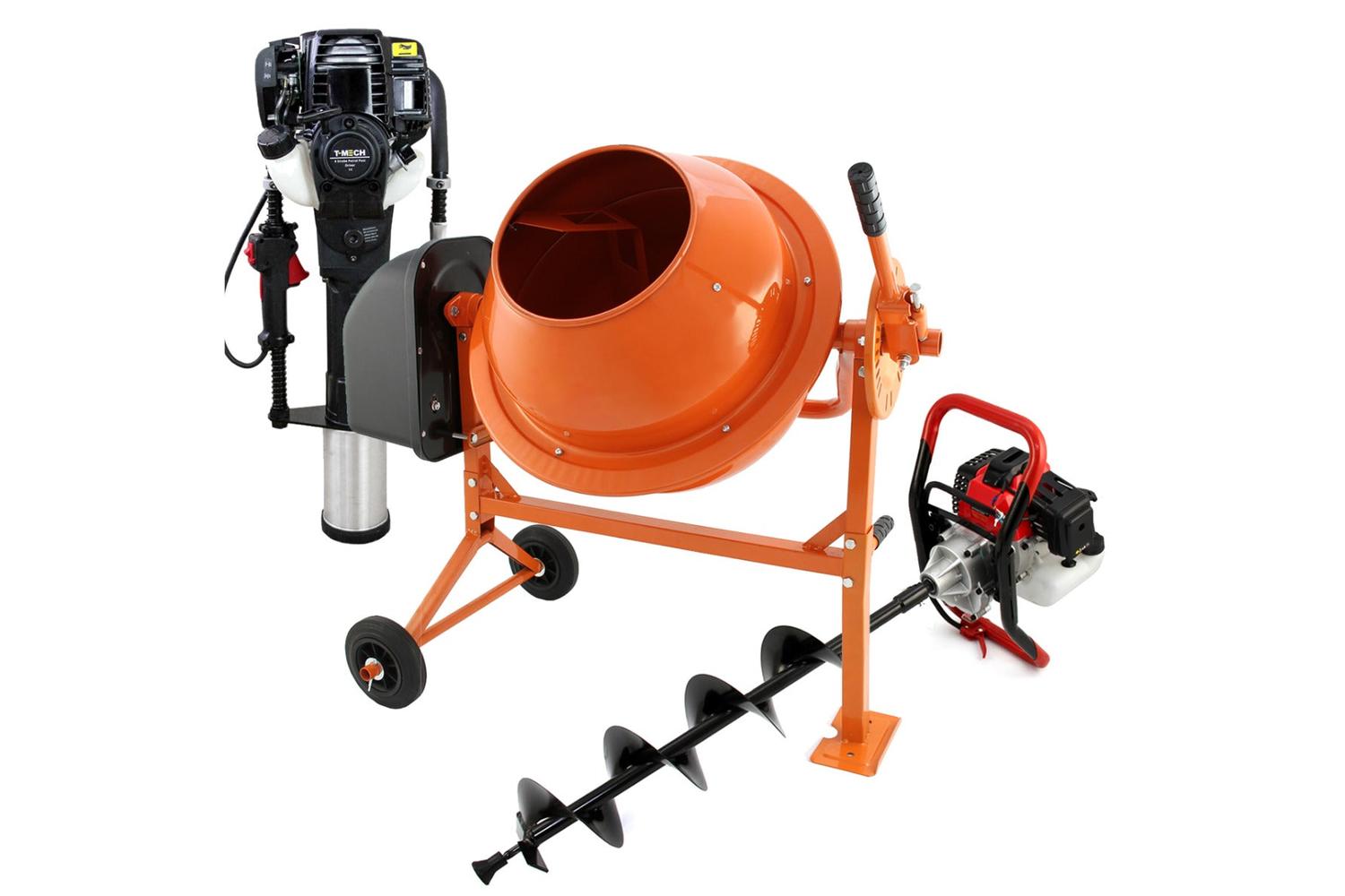 Monstershop 26336 - T-mech Earth Auger Cement Mixer And 120m