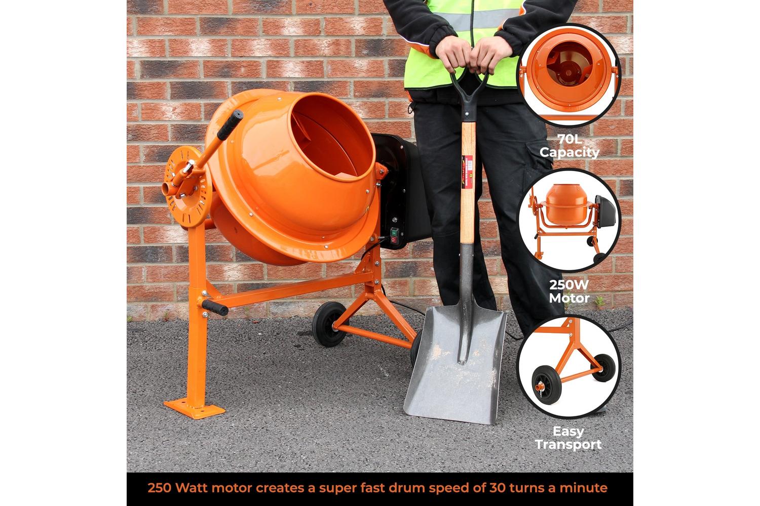 Monstershop 10486 - T-mech Electric Cement Mixer 70 Litre-4