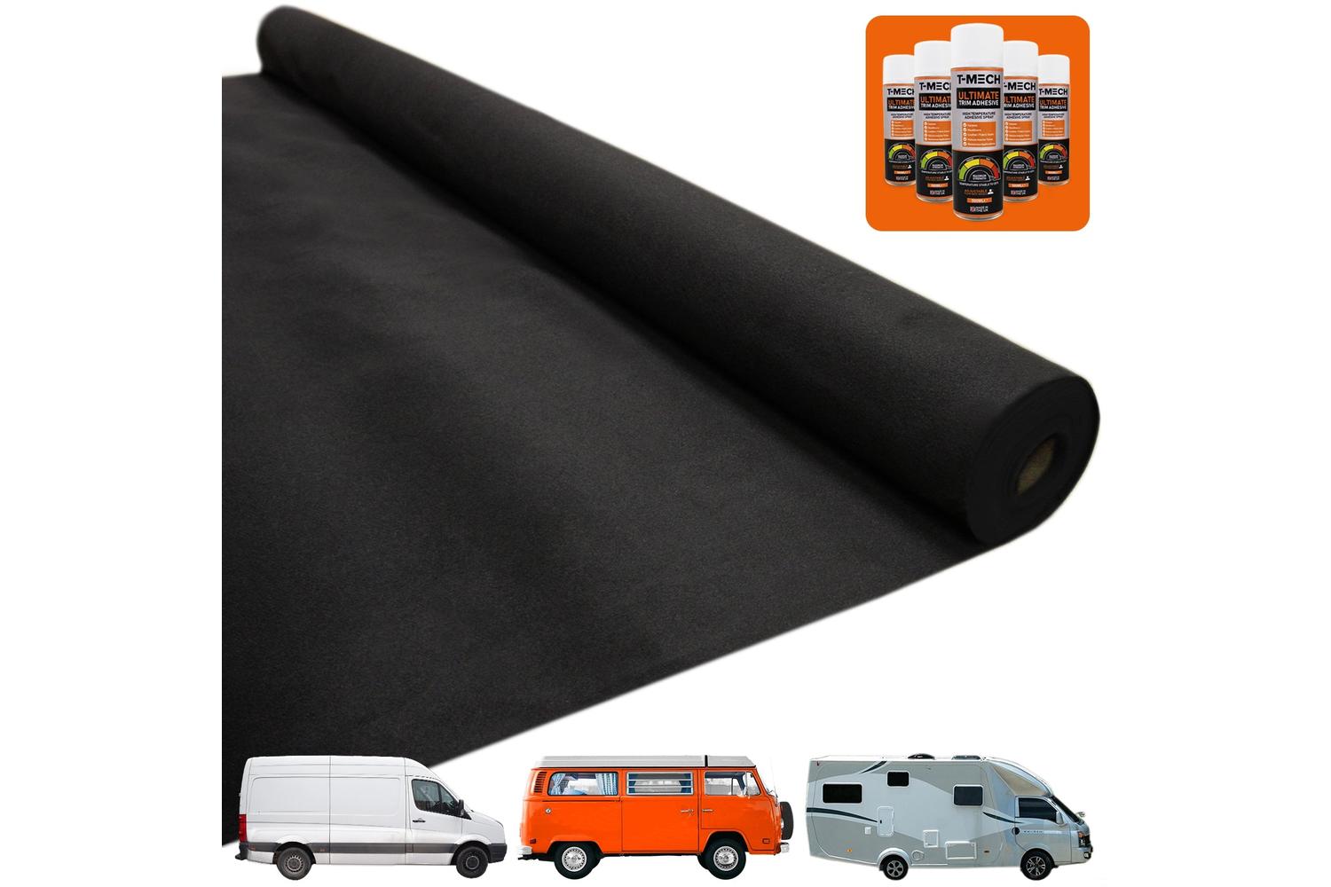 Monstershop 26038 - Van Carpet Lining / Black & 5 Adhesive C-2