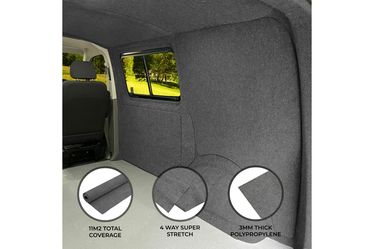 Monstershop 29824 - Van Carpet Lining / Smoke
