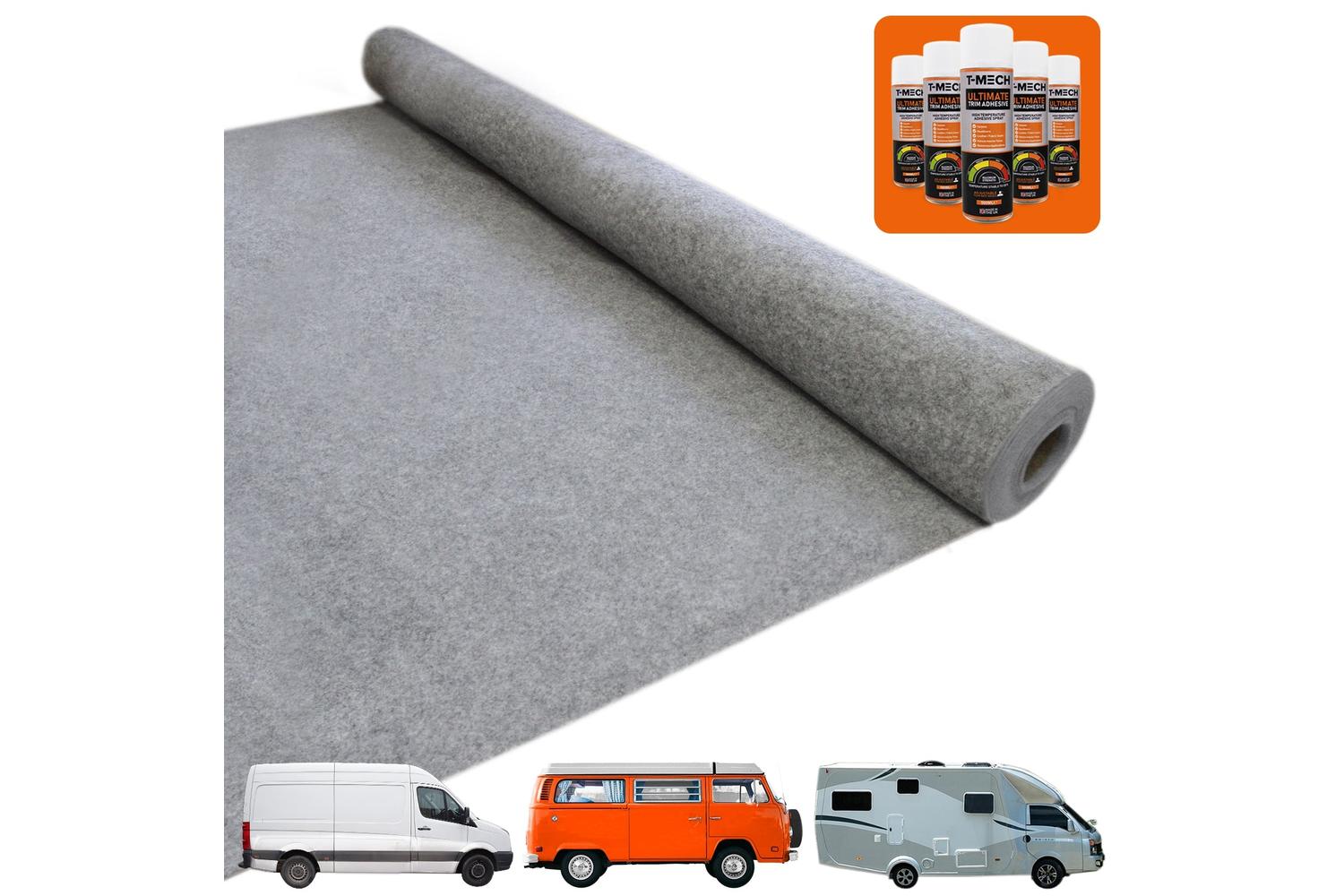 Monstershop 26042 - Van Carpet Lining / Smoke & 5 Adhesive C-2