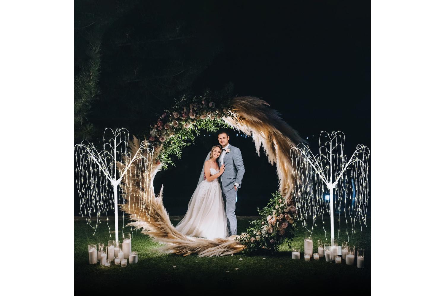 Monstershop 29283 - Wedding Moongate - White & 2 X Weeping W-3