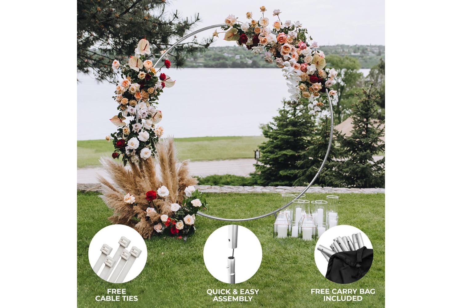 Monstershop 29084 - Wedding Moongate 200cm - Silver-2