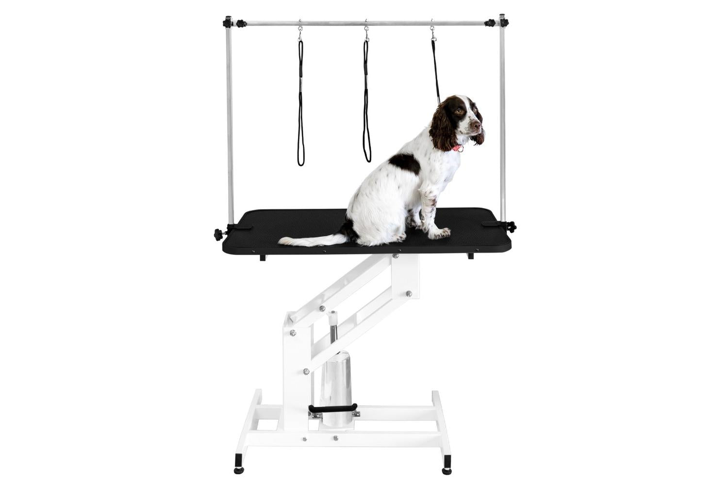 Monstershop 212306 - White Hydraulic Grooming Table - Black-8