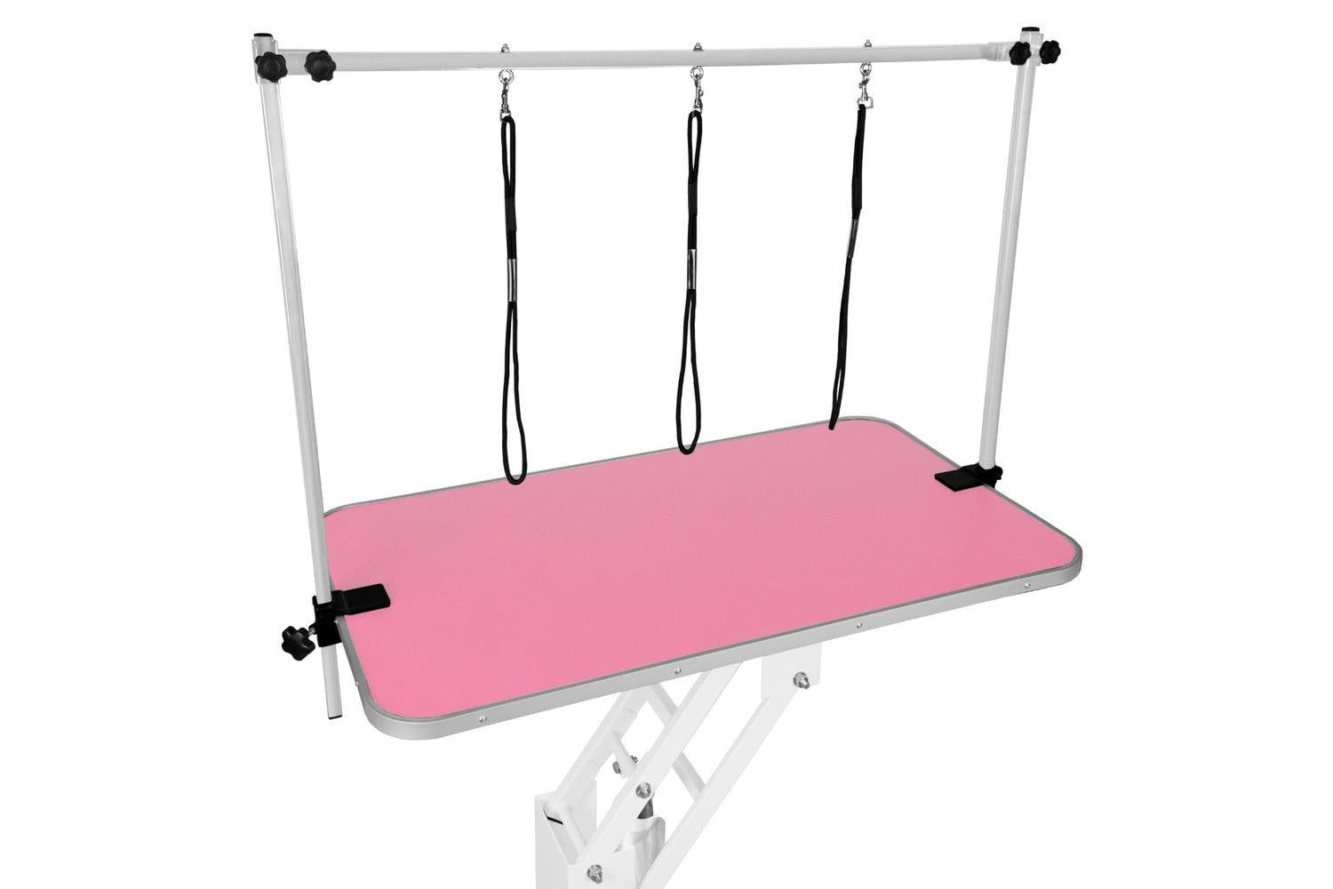 Monstershop 212304 - White Hydraulic Grooming Table - Pink T-4