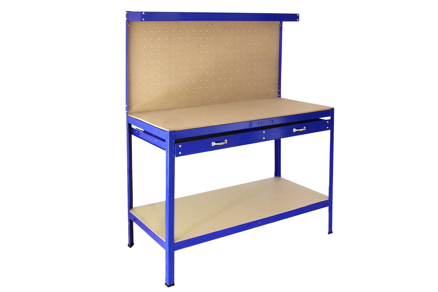 Monstershop 26463 - Workbench With Pegboard And Drawer In Bl-3