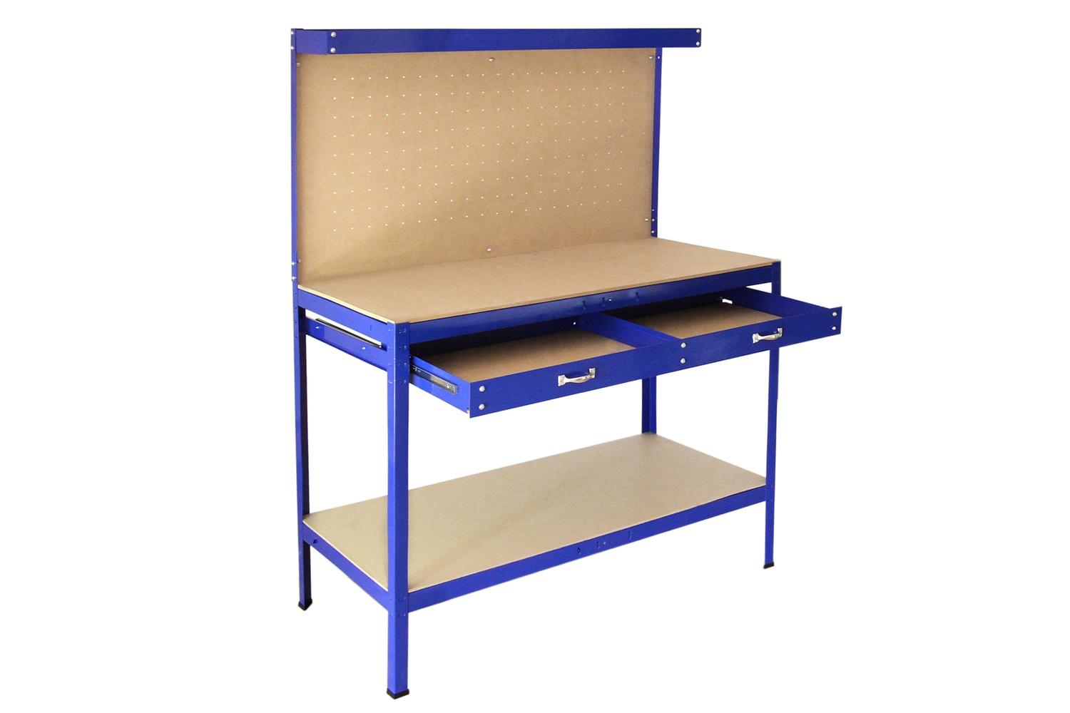 Monstershop 26463 - Workbench With Pegboard And Drawer In Bl-4