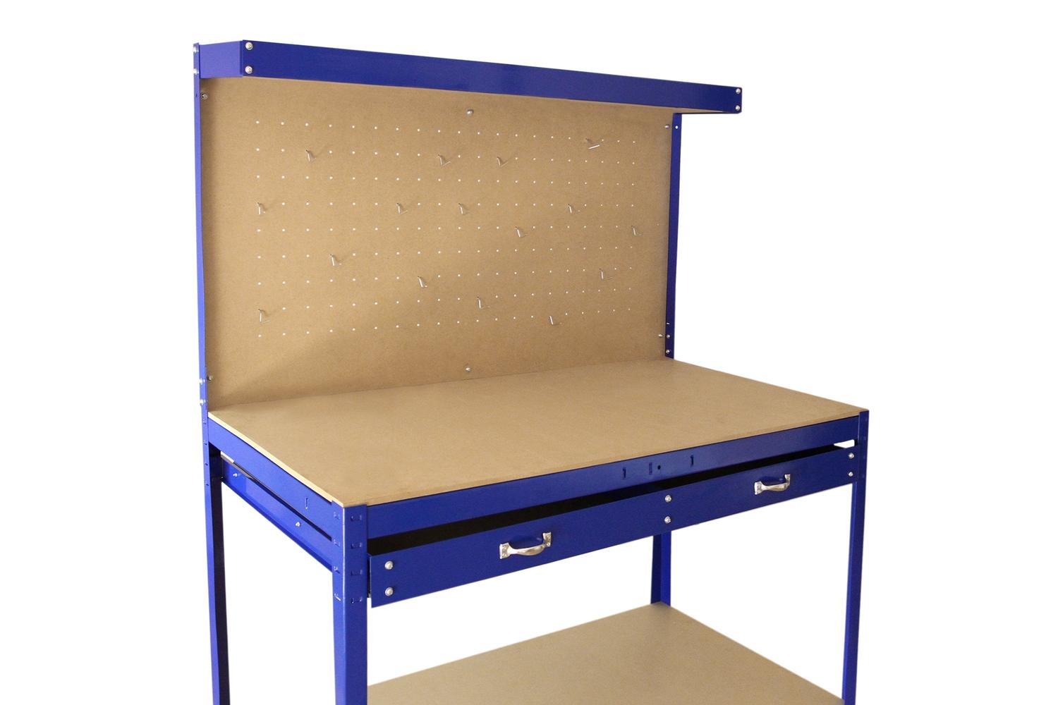 Monstershop 26463 - Workbench With Pegboard And Drawer In Bl-6