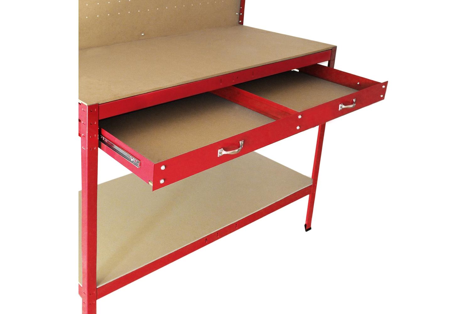 Monstershop 26462 - Workbench With Pegboard And Drawer In Re-5