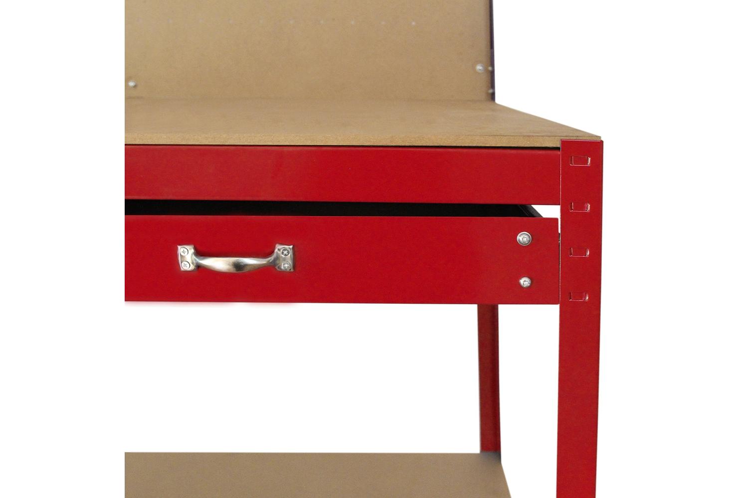 Monstershop 26462 - Workbench With Pegboard And Drawer In Re-8