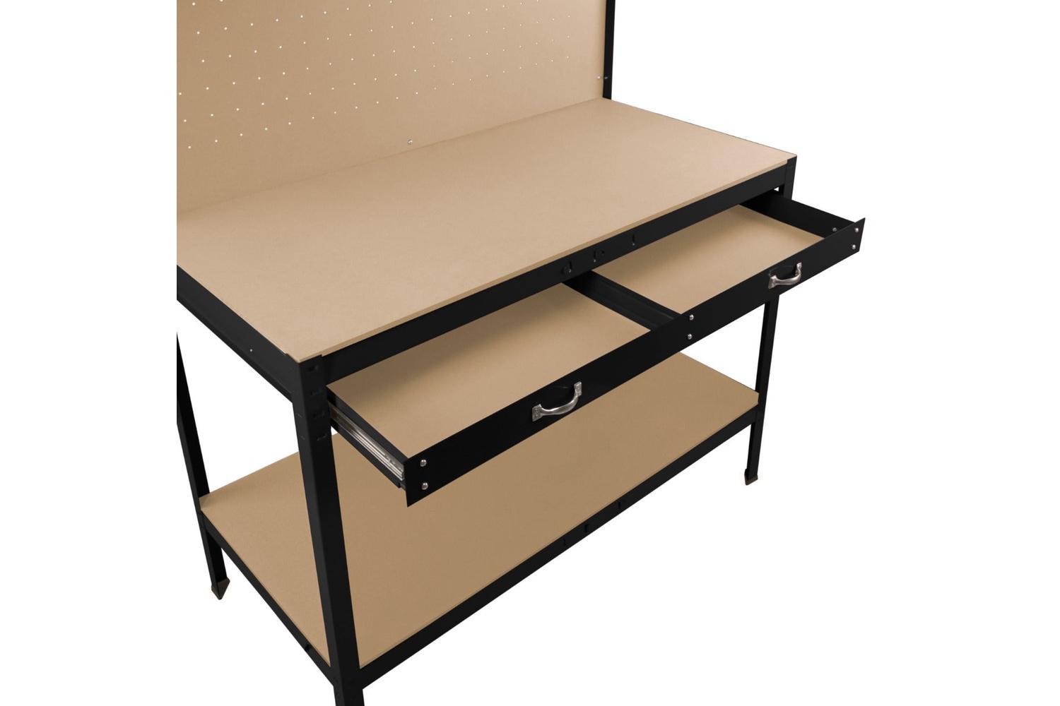Monstershop 210762 - Workbench With Pegboard Drawer & Light-6