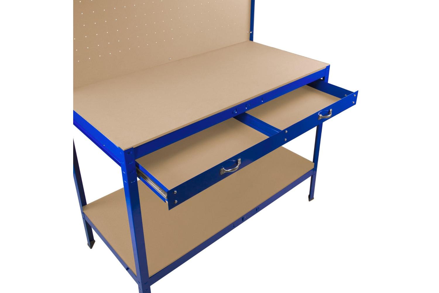 Monstershop 210794 - Workbench With Pegboard Drawer & Light-6