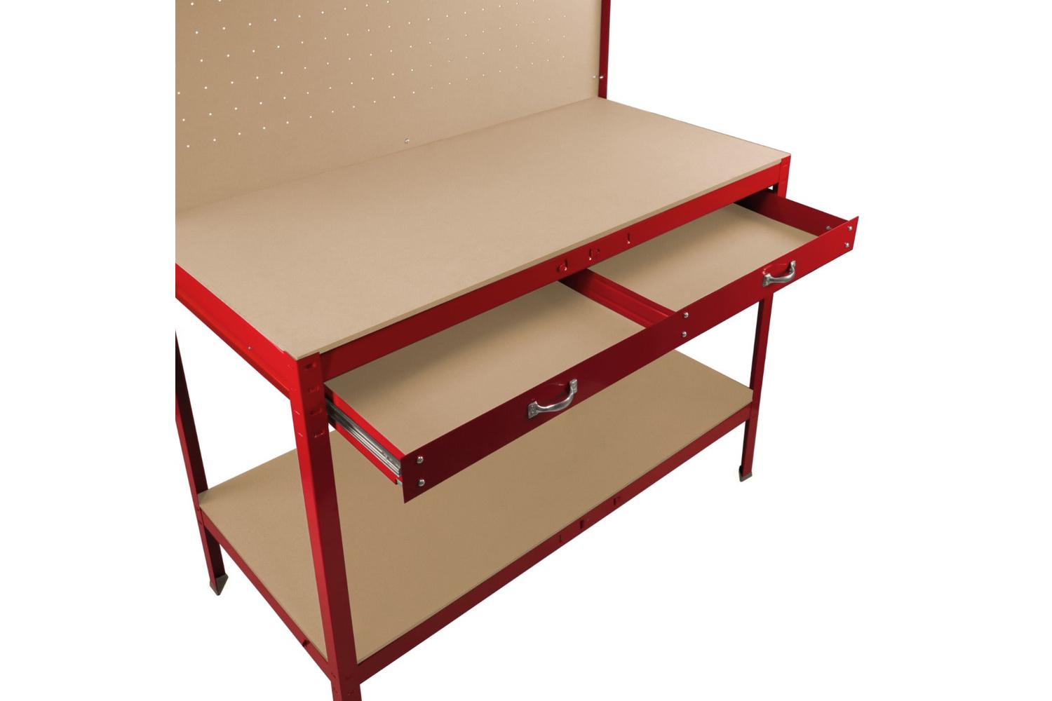 Monstershop 210795 - Workbench With Pegboard Drawer & Light-6