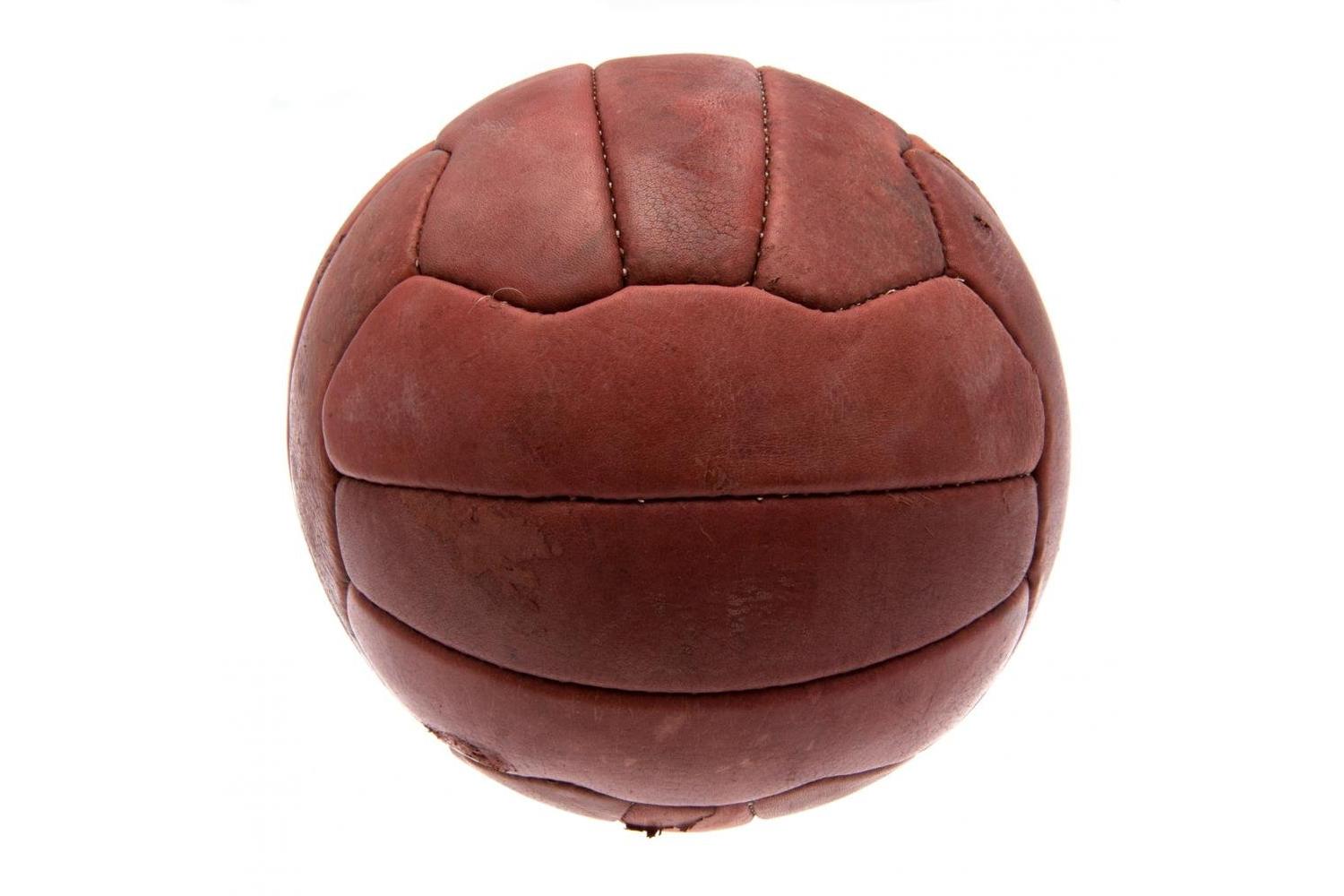 Official Licensed Leather Heritage Football - Gold Print And Embossed Crest-2